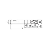 Solid carbide milling Torus mill General machining of Al and Al alloys ALG-2R-W - Makotools Industrial Supply Tools for Metal Cutting